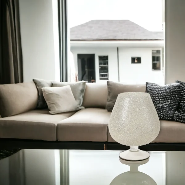 Decorated Novelty Clear Glass Goblet