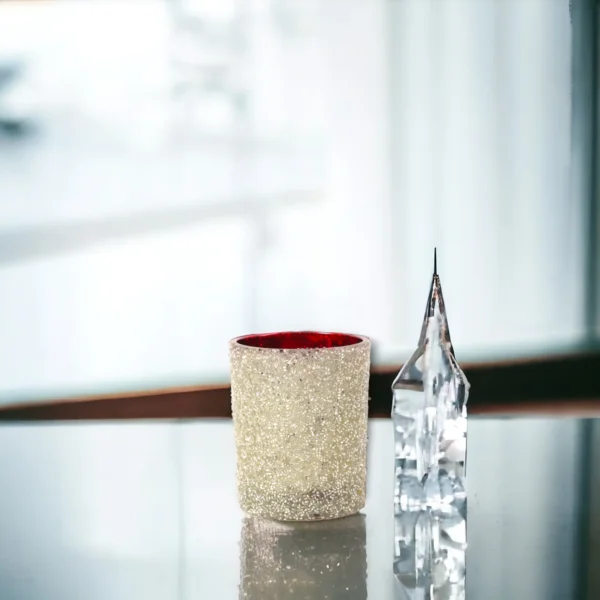 Bead Candle Holder Gold