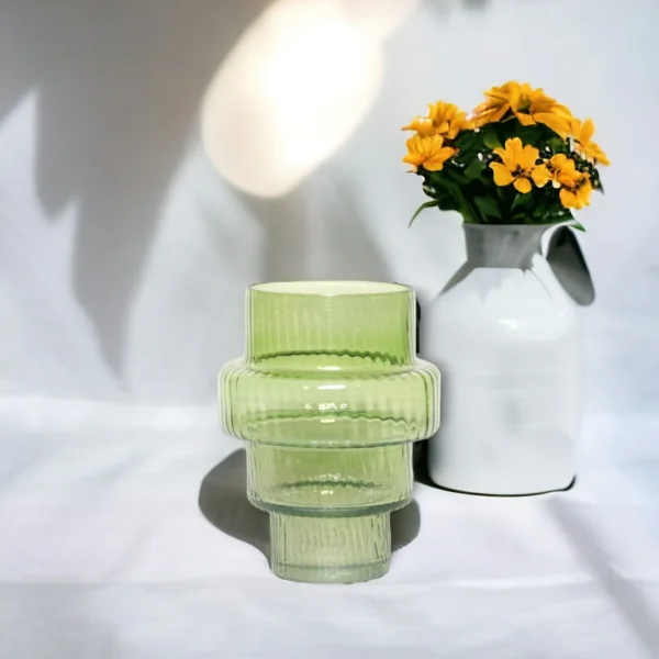Glass Barrel Vase