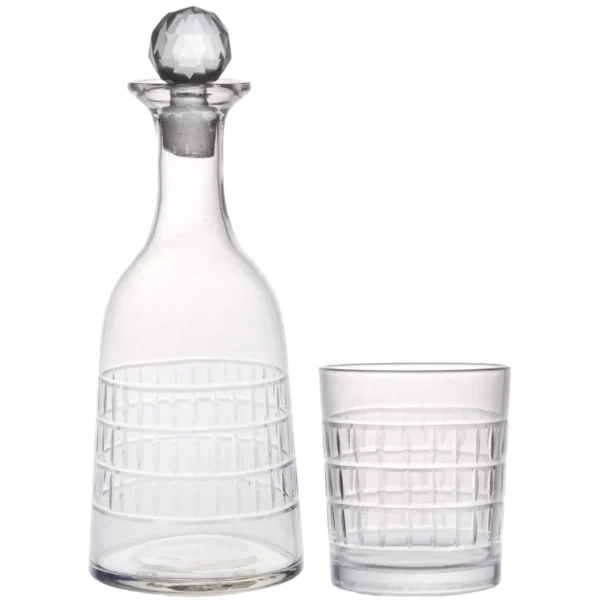 Glass Decanter With Tumbler Set