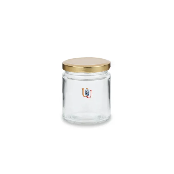 200 ML Wide Mouth Short Height Glass Jar With Lid - Fully Transparent