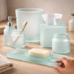 Sage Mist Glass Bath Set