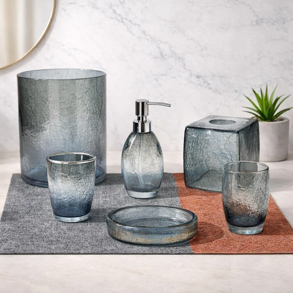 Jan 27, 2026, 07_22_16 AM Ashen Blue Glass Bathroom Set - Image 1